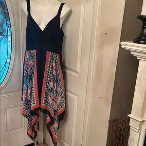 Floral Black and Pink Women's Dress